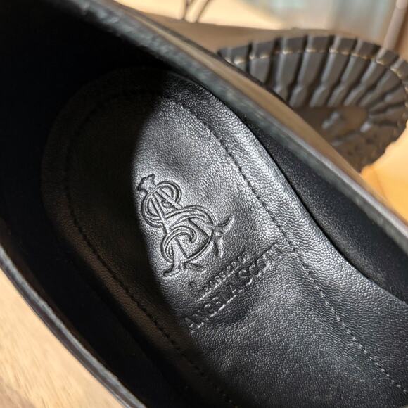 Office of Angela Scott Mrs. Robinson Black Leather Women’s Oxford Heel Shoes 8.5 - Picture 10 of 12